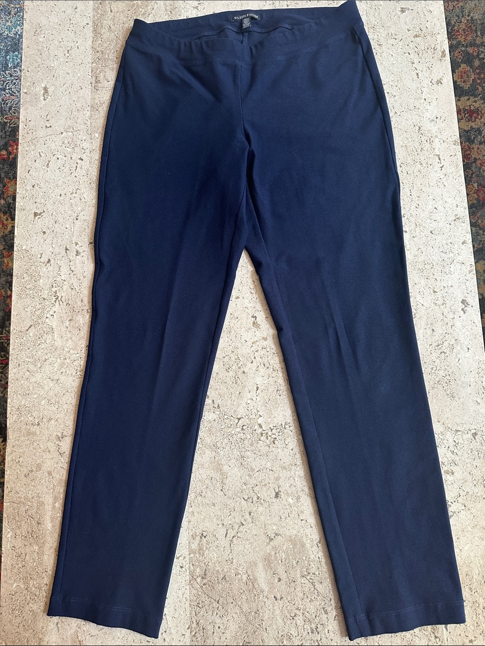 Eileen Fisher Navy Blue Slim Leg
